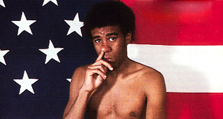 Richard Pryor in front of an America Flag from his album "The Antholog...